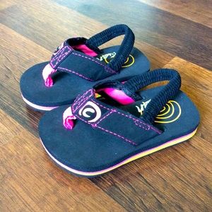 Cobian Toddler Girls 3-4 slingback flip flops beachy pool